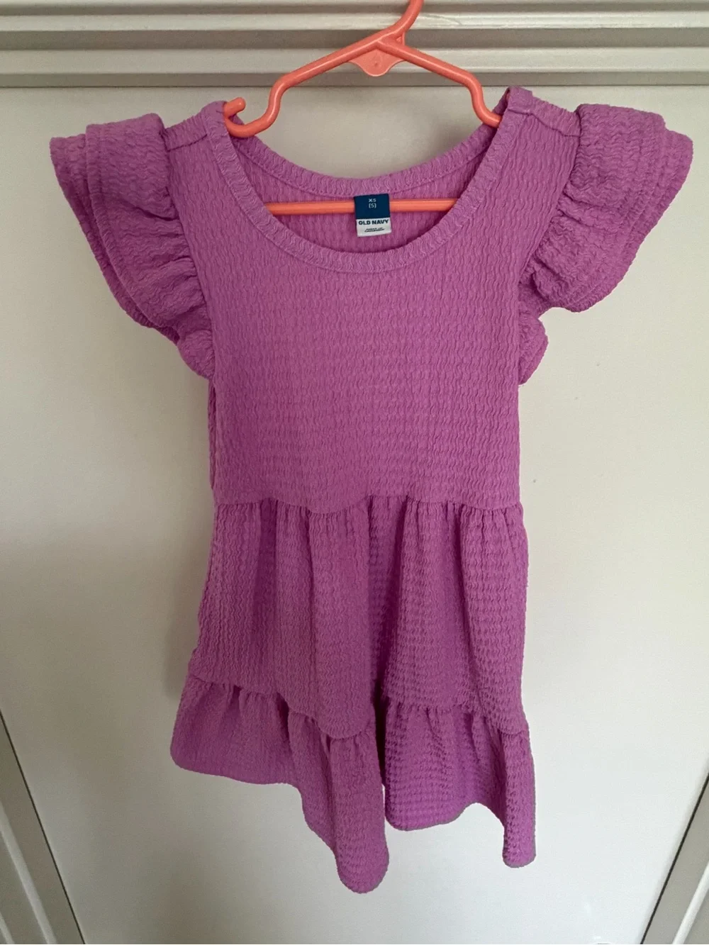 Old Navy Lavender Tiered Ruffle Sleeve Dress